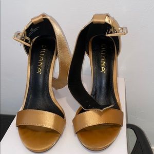 Satin Gold heels